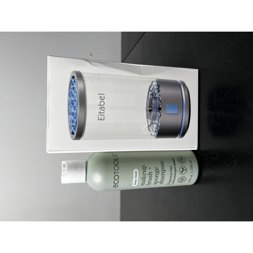 Electric Makeup Brush Cleaner with Ecotools Makeup Brush‎ + Sponge Shampoo
